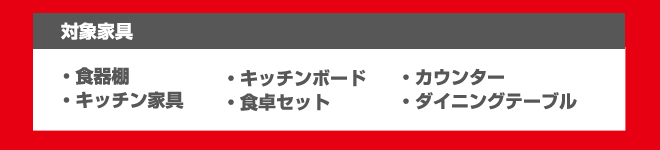 �ΏۉƋ�͐H��I�E�L�b�`���{�[�h�E�J�E���^�[�E�L�b�`���Ƌ�E�H��Z�b�g�E�_�C�j���O�e�[�u��
